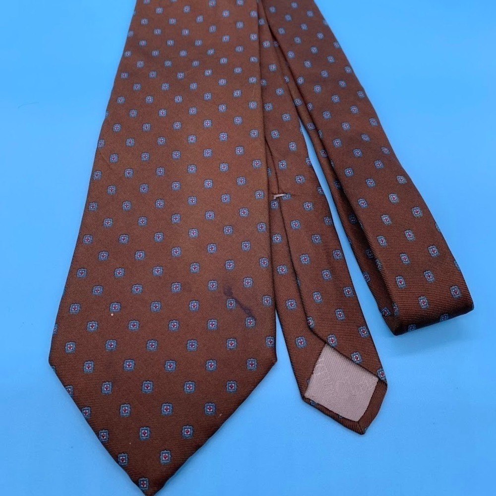 Christian Dior Tie Mens Silk Geometric Pattern Woven Made‎ USA Italy Necktie